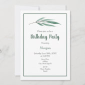 Invitation Eucalyptus Feuilles (Devant)