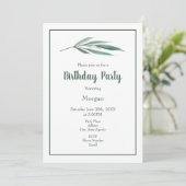 Invitation Eucalyptus Feuilles (Debout devant)