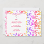 Invitation Eucalyptus Feuilles Art Abstrait rose Mariage mode (Devant)