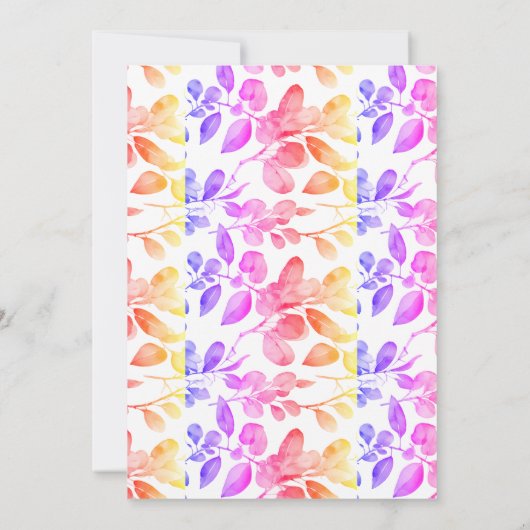 Invitation Eucalyptus Feuilles Art Abstrait rose Mariage mode (Dos)