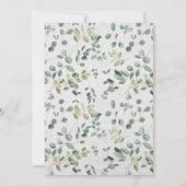 Invitation Eucalyptus Fine Art Calligraphy Style Mariage (Dos)