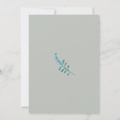 Invitation Eucalyptus floral Boho vert nuptiale douche (Dos)