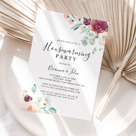 Invitation Eucalyptus Floral Contemporain
