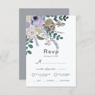 Invitation Eucalyptus floral Lavender Boho Mariage de verdure