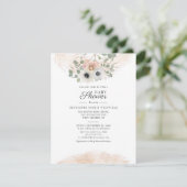 Invitation Eucalyptus Floral Pampas Baby shower de script en  (Debout devant)