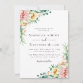 Invitation Eucalyptus Floral Sage Vert Tout en un Mariage (Devant)