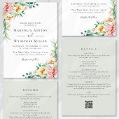 Invitation Eucalyptus Floral Sage Vert Tout en un Mariage
