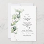 Invitation Eucalyptus Foliage Botanique Mariage de verdure (Devant)