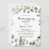 Invitation Eucalyptus Foliage délice Fête de réchauffement mé (Devant)