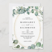 Invitation Eucalyptus Foliage Élégant Mariage de verdure (Devant)