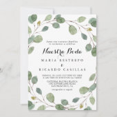 Invitation Eucalyptus Foliage Nuestra Boda Mariage (Devant)