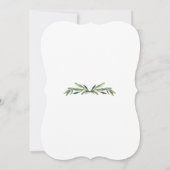 Invitation Eucalyptus Foliage Wreath Gold Cross Boy Baptême g (Dos)