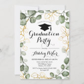 Invitation Eucalyptus Foliage Wreath Graduation Party (Devant)