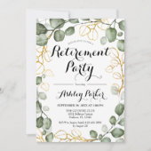 Invitation Eucalyptus Foliage Wreath Retirement Party (Devant)
