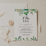Invitation Eucalyptus Foliing I Do BBQ Engagement Party<br><div class="desc">Cette invitation à la fête de fiançailles "I Do" pour l'eucalyptus feuillage est parfaite pour une fête de fiançailles rustique, un dîner de répétition, une douche en couple, après la fête ou tout événement mariage. Le design est composé de beaux feuilles peints à la main et d'eucalyptus verts, assemblés en...</div>