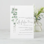 Invitation Eucalyptus Future Mme Fête des mariées (Debout devant)