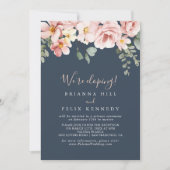 Invitation Eucalyptus Garden Rose Floral Elopement Réception (Devant)