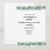 Invitation Eucalyptus generery wedding (Devant / Derrière)
