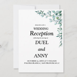 Invitation Eucalyptus generery wedding