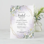 Invitation Eucalyptus Géométrique Bridal Brunch Invita (Debout devant)