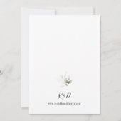 Invitation Eucalyptus Glow Gold Green 2 Mariage (Dos)