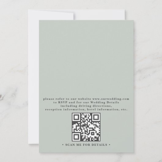 Invitation Eucalyptus Glow Gold Greenery QR Code Wedding (Dos)