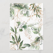 Invitation Eucalyptus Gold Boho Cercles Pampas Fête des marié (Dos)