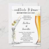 Invitation Eucalyptus Gold Cocktails & Brews Couples Douche (Devant)