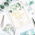 Invitation Eucalyptus Gold Confetti Sweet sixteen Anniversair<br><div class="desc">Sweet sixteen Eucalyptus Gold Anniversaire Invitation</div>
