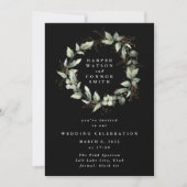 Invitation Eucalyptus Gold Noir Premium Wreath Verdure Moss (Devant)