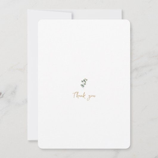 Invitation Eucalyptus Gold Parties scintillant - Vert - Enreg (Dos)