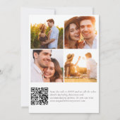Invitation Eucalyptus Gold Photo QR Code Itinéraire Mariage (Dos)