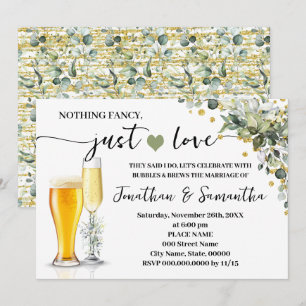 Invitation Eucalyptus Gold Rien De fantaisie Juste Amour Elop