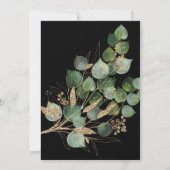 INVITATION EUCALYPTUS GOLD TRIM ÉLÉGANT MARIAGE 2 (Dos)
