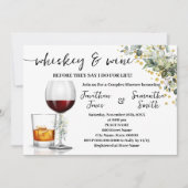 Invitation Eucalyptus Gold Whiskey & Wine Couples Douche (Devant)
