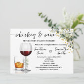 Invitation Eucalyptus Gold Whiskey & Wine Couples Douche (Debout devant)