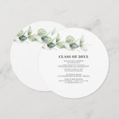 Invitation Eucalyptus Grad 2022 Succulent Graduation Party (Devant / Derrière)