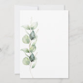 Invitation Eucalyptus Green 60e fête d'anniversaire (Dos)