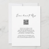 Invitation Eucalyptus Green Calligraphy QR Code Mariage (Dos)