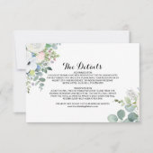 Invitation Eucalyptus Green Détails du Mariage Insérer une ca (Devant)