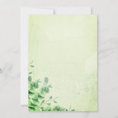 Invitation Eucalyptus Green Dîner Rustique de répétition (Dos)