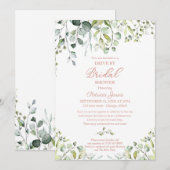 Invitation Eucalyptus Green Drive Par Fête des mariées Invita (Devant / Derrière)