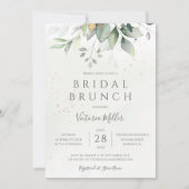 Invitation Eucalyptus Green Gold Feuille Bridal Brunch (Devant)