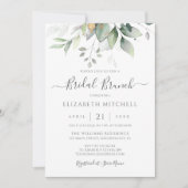 Invitation Eucalyptus Green Gold Feuille Bridal Brunch (Devant)