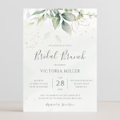 Invitation Eucalyptus Green Gold Feuille Bridal Brunch