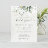 Invitation Eucalyptus Green Gold Feuille Bridal Brunch (Debout devant)