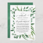 Invitation Eucalyptus Green Mariage virtuel en ligne (Devant / Derrière)