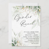 Invitation Eucalyptus Green Party de révélation de genre (Devant)