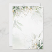 Invitation Eucalyptus Green Party de révélation de genre (Dos)