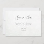 Invitation Eucalyptus Green Serez-Vous Ma Femme D'Accueil (Dos)